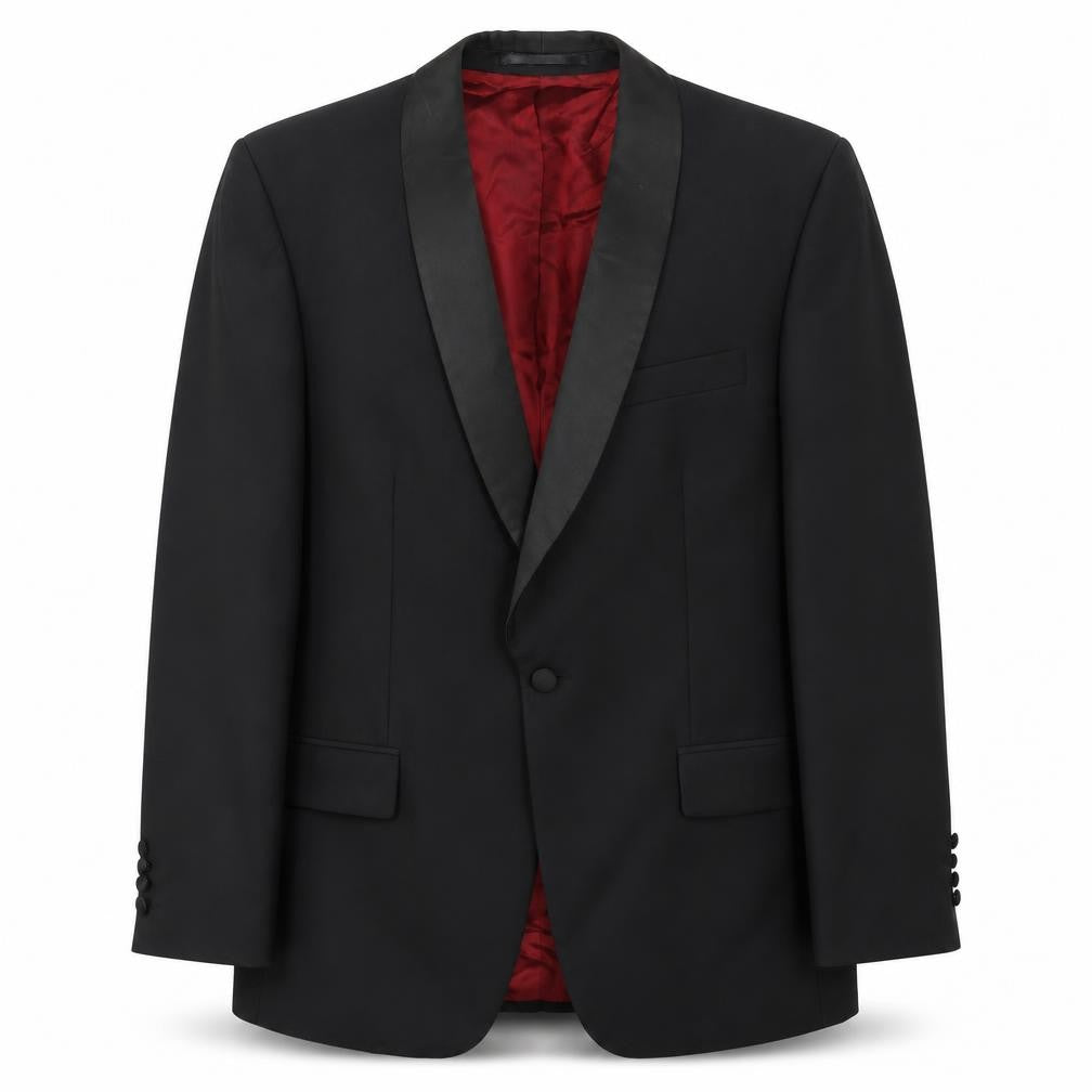 Fellini Mens Black Polyester Jacket Blazer Size 38 Regular