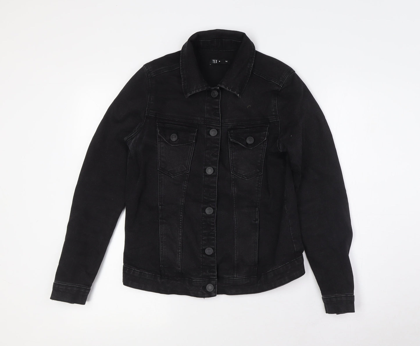 TEX Womens Black Jacket Size M Button