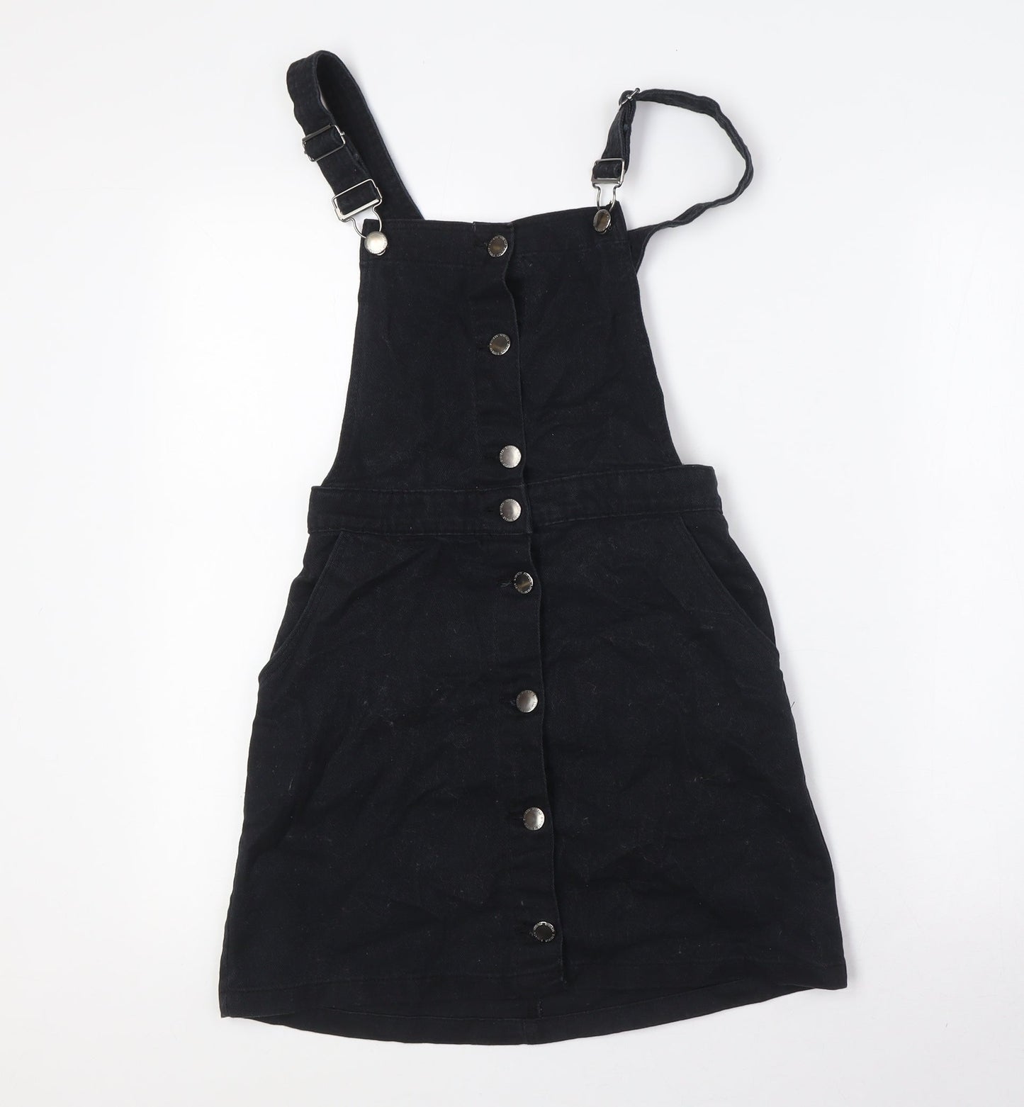Divided by H&M Womens Black Cotton A-Line Size 6 Square Neck