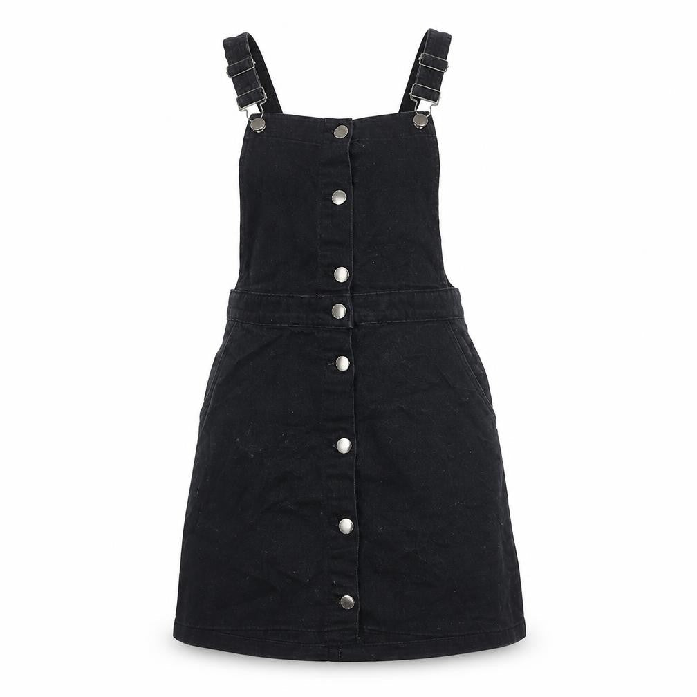 Divided by H&M Womens Black Cotton A-Line Size 6 Square Neck