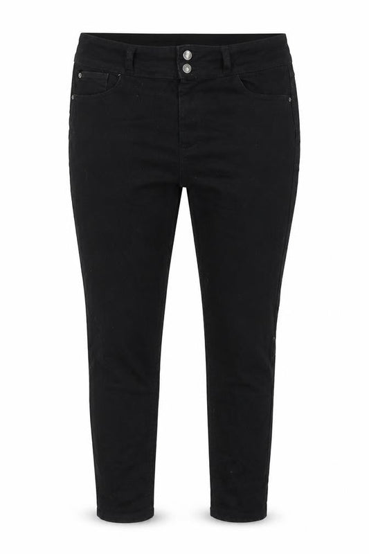New Look Womens Black Cotton Skinny Jeans Size 16 L24 in Regular Button