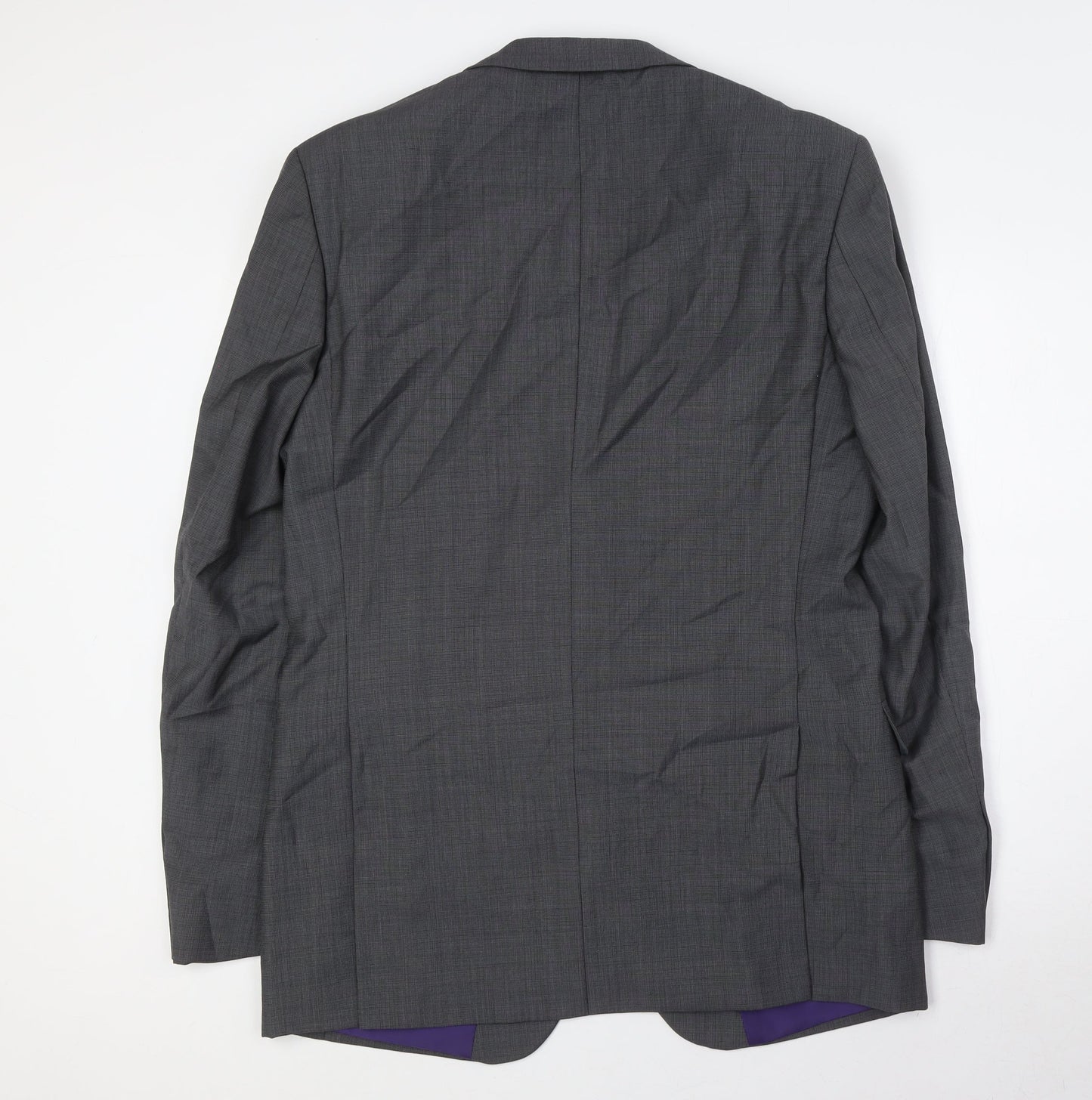 Marks and Spencer Mens Grey Polyester Jacket Suit Jacket Size 40 Big & Tall