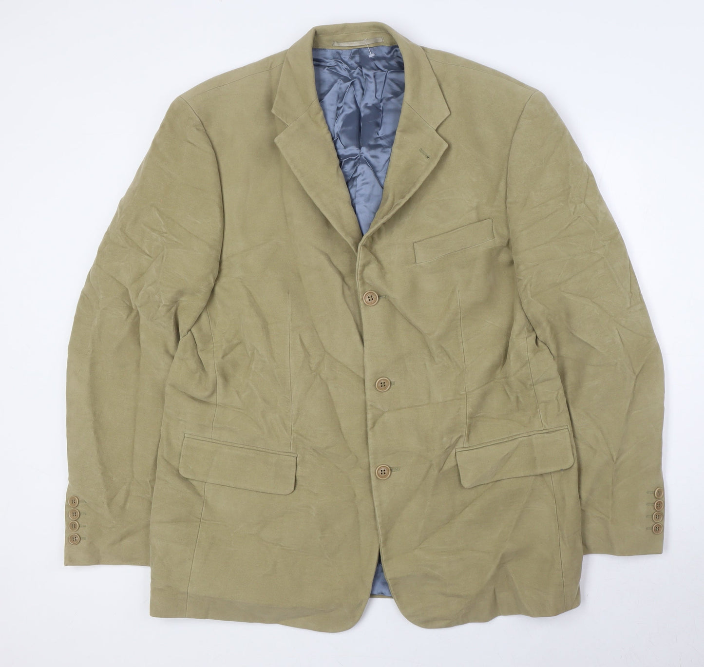 Racing Green Mens Beige Cotton Jacket Suit Jacket Size 44 Regular - Mole skin