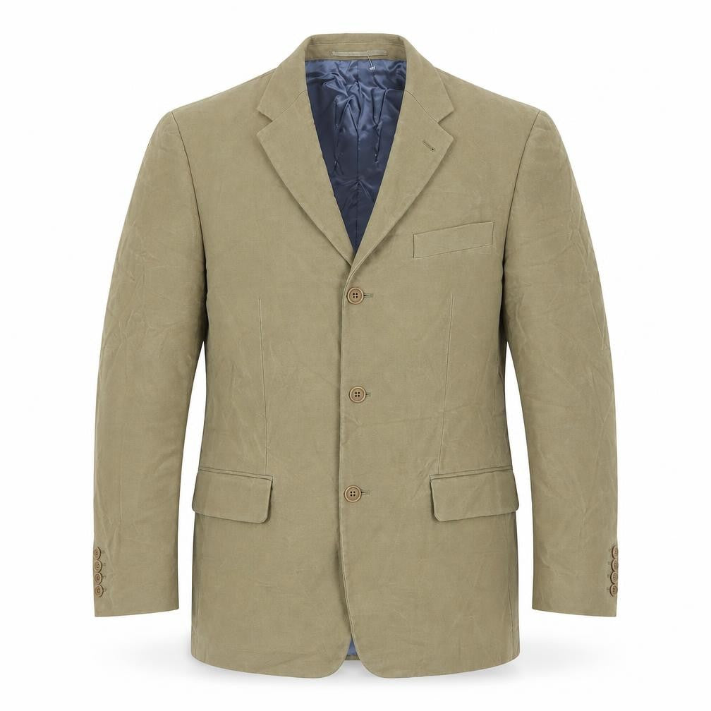 Racing Green Mens Beige Cotton Jacket Suit Jacket Size 44 Regular - Mole skin