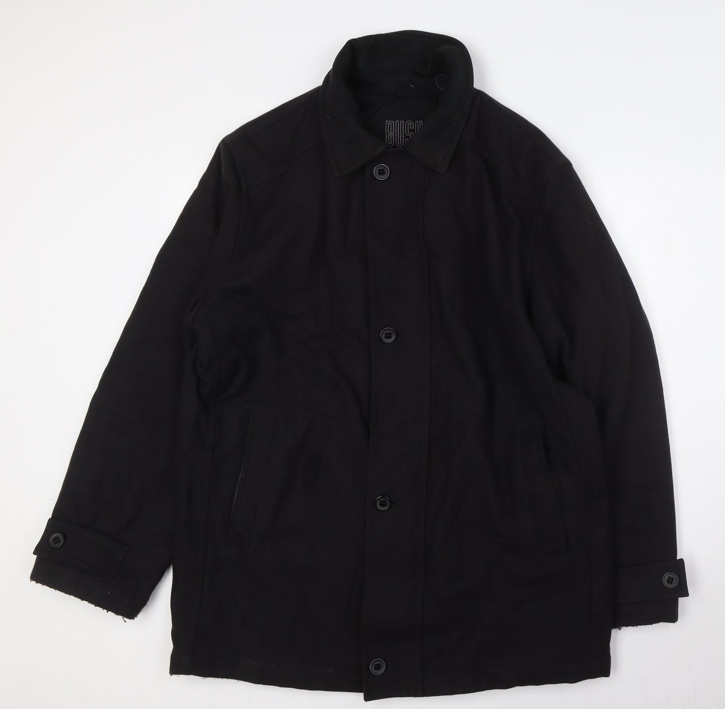 Bush Mens Black Jacket Size 42 Button