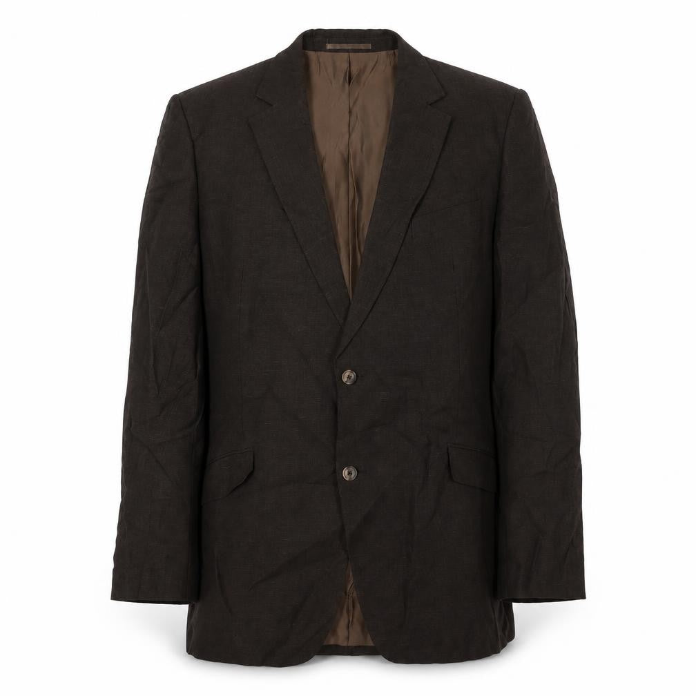 John Lewis Mens Brown Linen Jacket Suit Jacket Size 42 Big & Tall