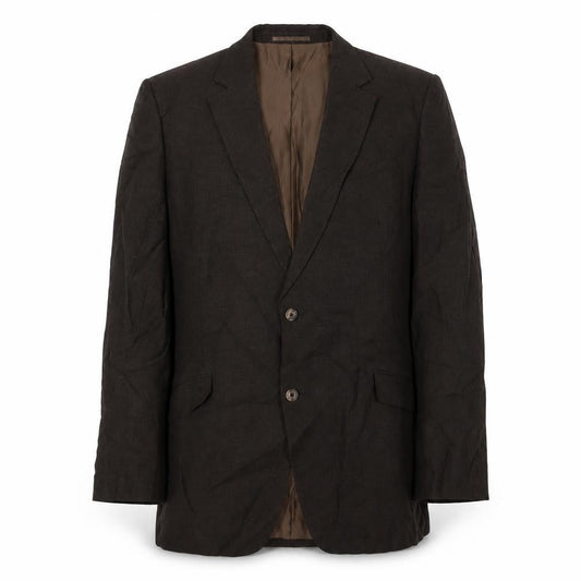 John Lewis Mens Brown Linen Jacket Suit Jacket Size 42 Big & Tall