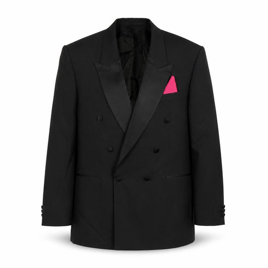 Varteks Mens Black Polyester Tuxedo Suit Jacket Size 44 Regular