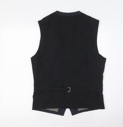 NEXT Womens Grey Gilet Waistcoat Size 36 Button