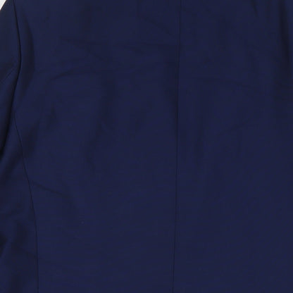 ONESIX5IVE Mens Blue Polyester Jacket Suit Jacket Size 42 Regular