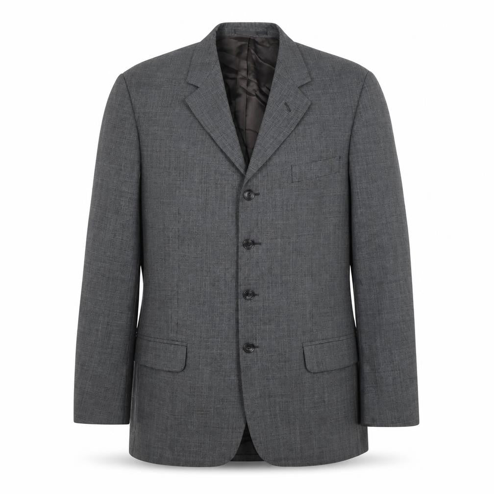 Candidate Mens Grey Polyester Jacket Suit Jacket Size 40 Big & Tall