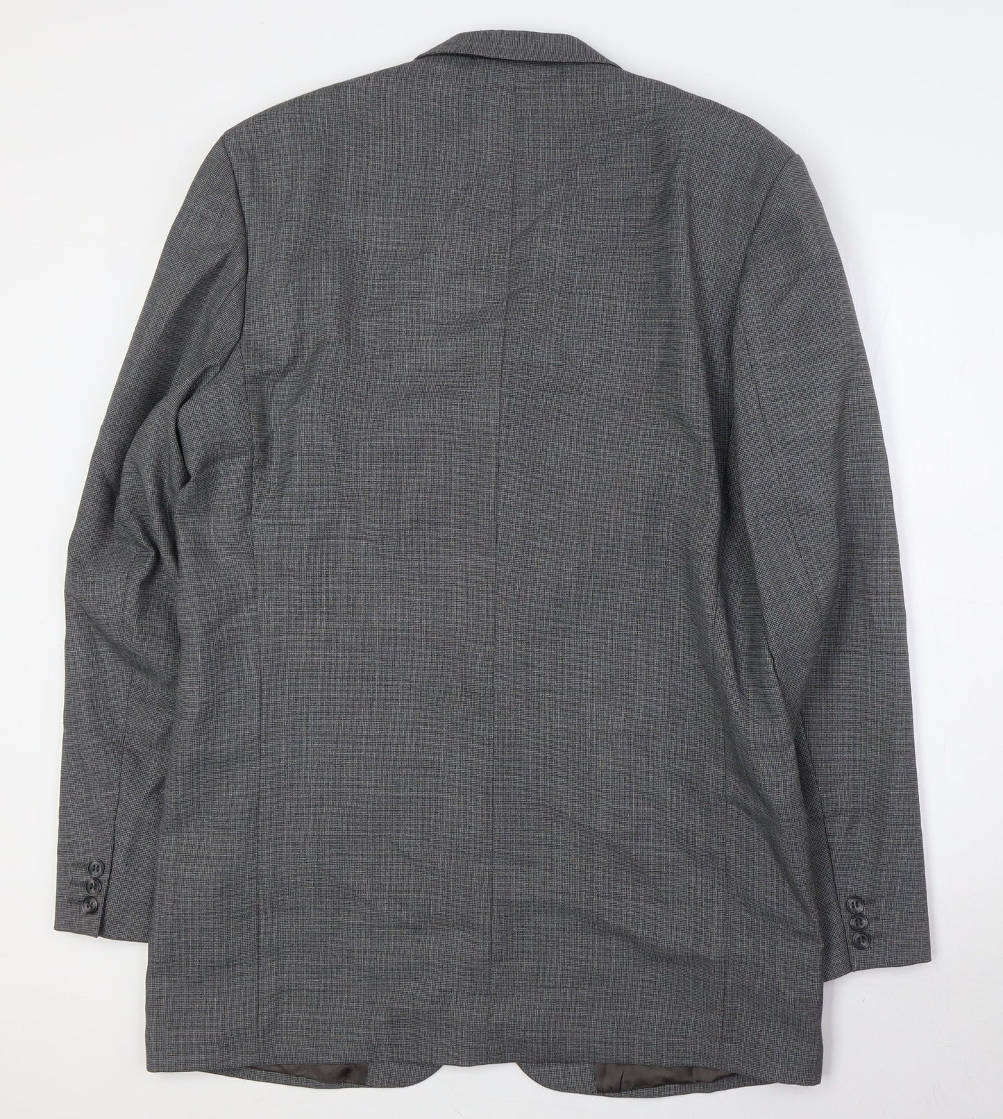 Candidate Mens Grey Polyester Jacket Suit Jacket Size 40 Big & Tall