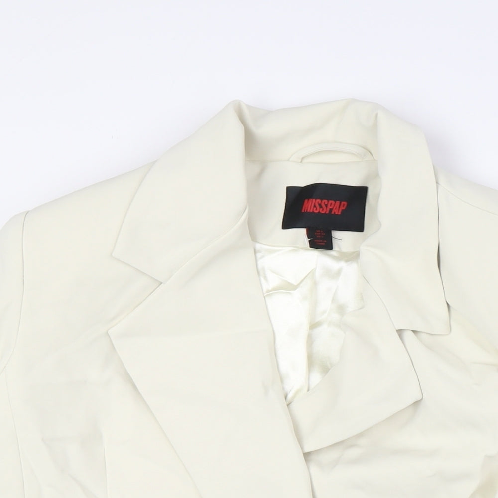 Misspap Womens Ivory Jacket Size 6 Button