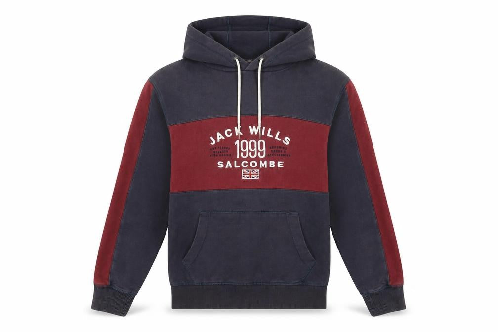 Jack Wills Mens Black Cotton Pullover Hoodie Size S