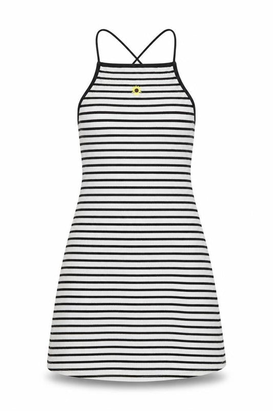 Topshop Womens White Striped Polyester Mini Size 12 Square Neck Pullover