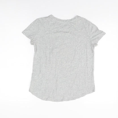Back view of Gap girls’ grey cotton basic t-shirt, size 2XL, round neck pullover - star wars