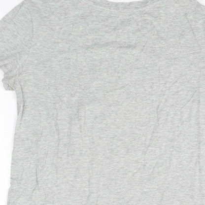 Brand and care label for Gap girls’ grey cotton basic t-shirt, size 2XL, round neck pullover - star wars