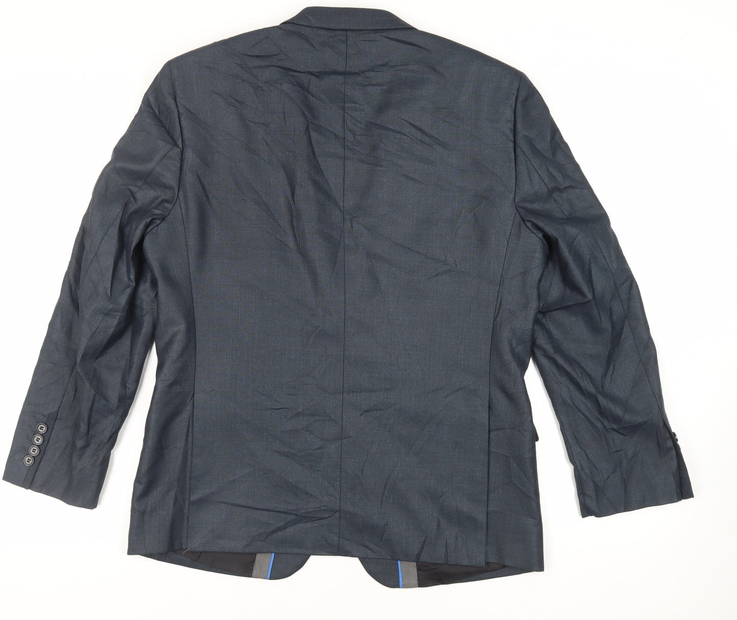 OneSixFive Mens Blue Polyester Jacket Suit Jacket Size 42 Regular