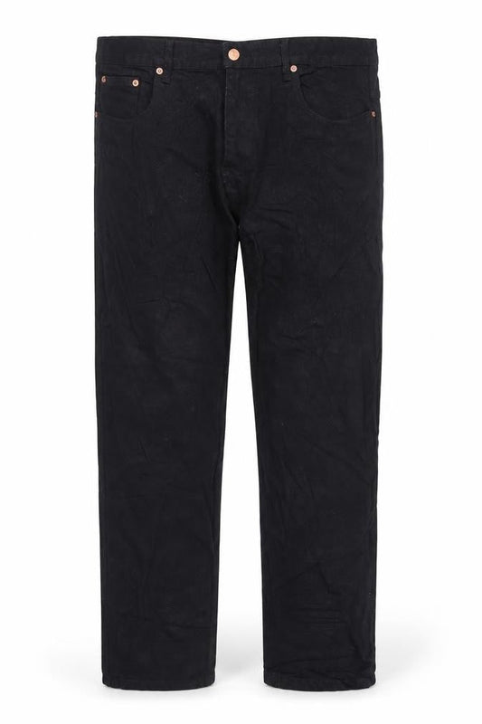 Aztec Mens Black Cotton Straight Jeans Size 38 in L31 in Regular Zip