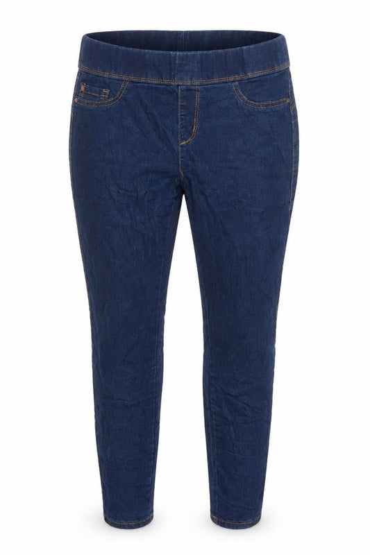 Denim & Co. Womens Blue Cotton Jegging Jeans Size 12 L27 in Regular - Elasticated Waist