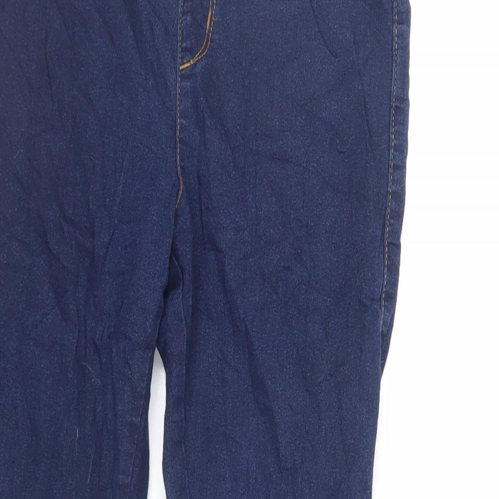 Denim & Co. Womens Blue Cotton Jegging Jeans Size 12 L27 in Regular - Elasticated Waist