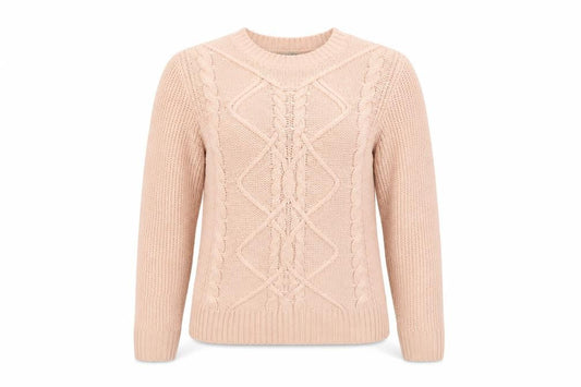 Oasis Womens Pink Round Neck Acrylic Pullover Jumper Size M
