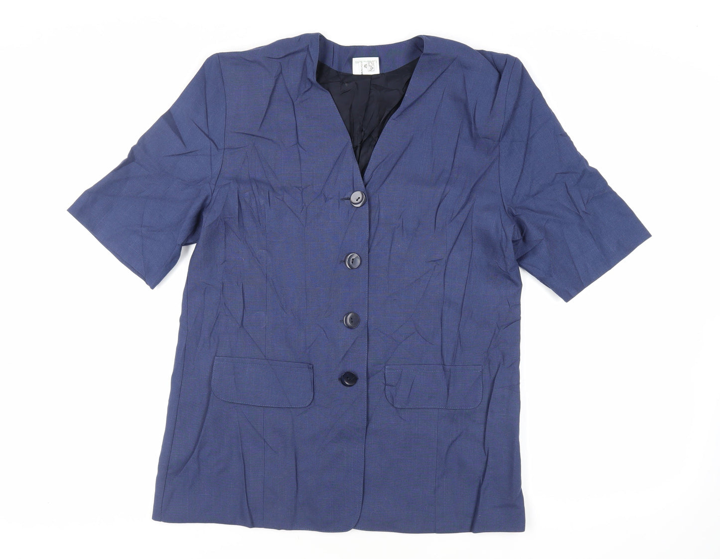 Strogue Womens Blue Jacket Blazer Size 14 Button - Vintage