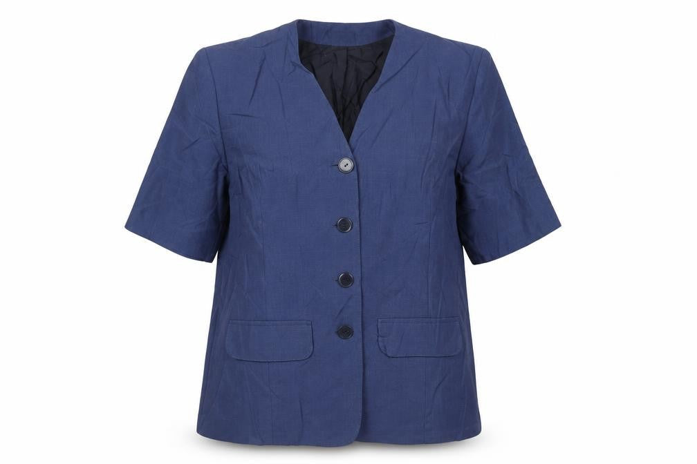 Strogue Womens Blue Jacket Blazer Size 14 Button - Vintage