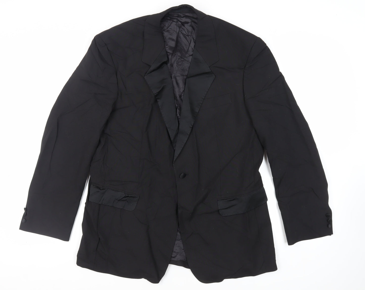 Varteks Mens Black Polyester Tuxedo Suit Jacket Size 42 Regular
