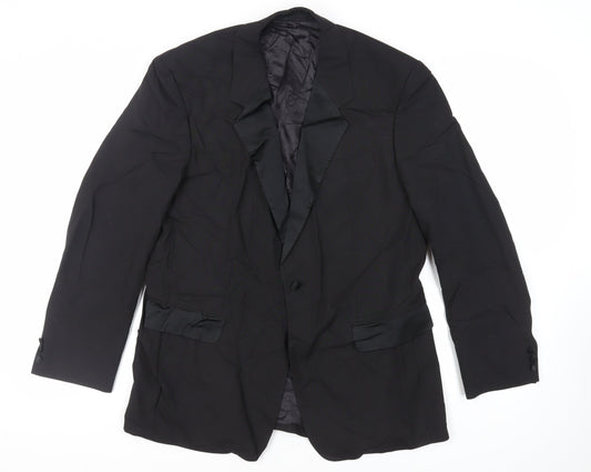 Varteks Mens Black Polyester Tuxedo Suit Jacket Size 42 Regular