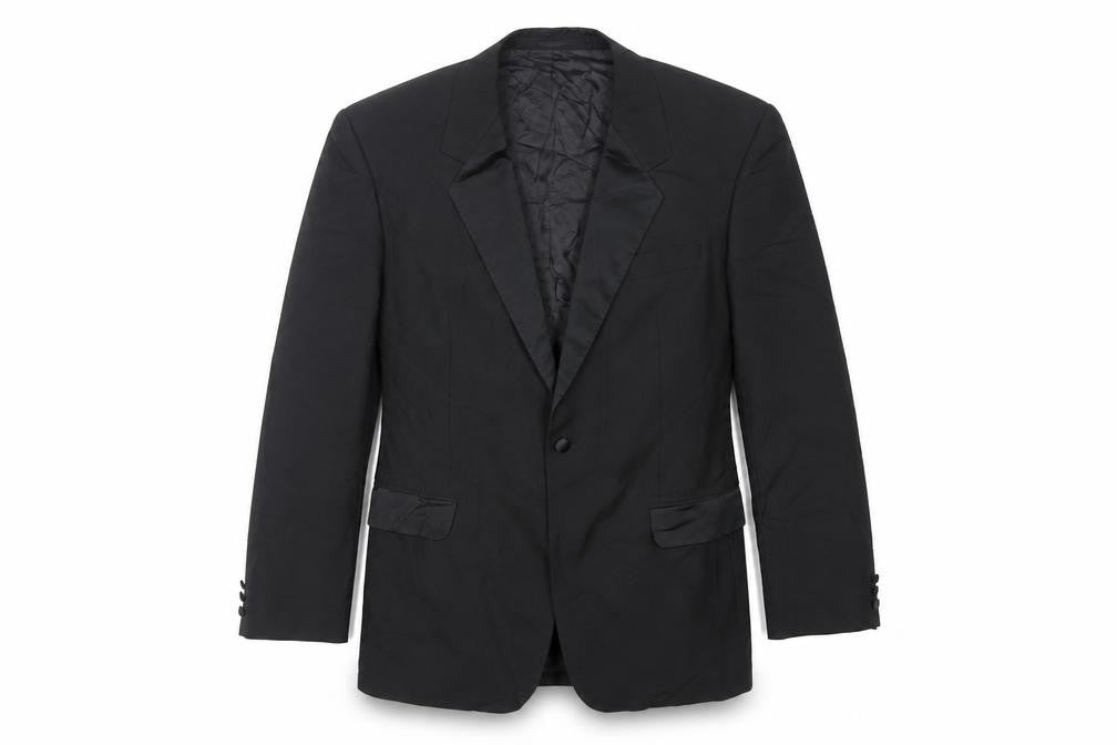 Varteks Mens Black Polyester Tuxedo Suit Jacket Size 42 Regular