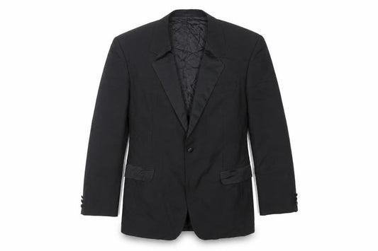 Varteks Mens Black Polyester Tuxedo Suit Jacket Size 42 Regular