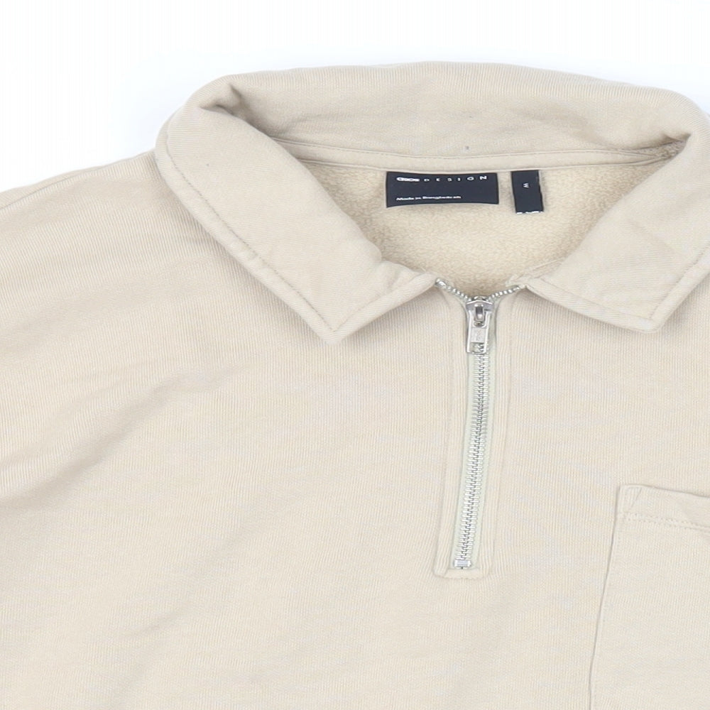ASOS Mens Beige Cotton Pullover Sweatshirt Size M