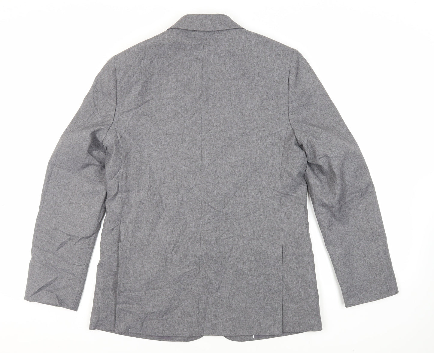 Pine & Buckland Mens Grey Polyester Jacket Suit Jacket Size 36 Regular