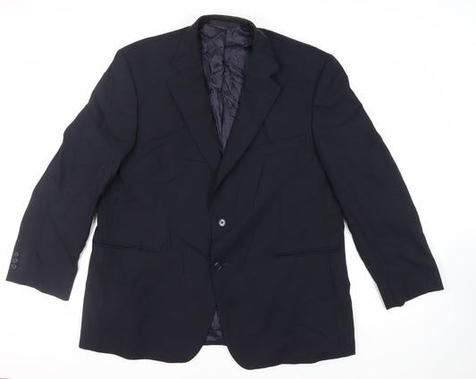 Marks and Spencer Mens Blue Wool Jacket Suit Jacket Size 46 Regular