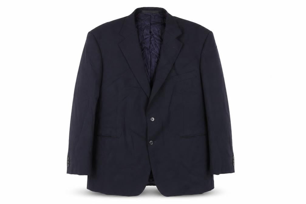 Marks & Spencer Mens Blue Wool Jacket Suit Jacket Size 46 Regular