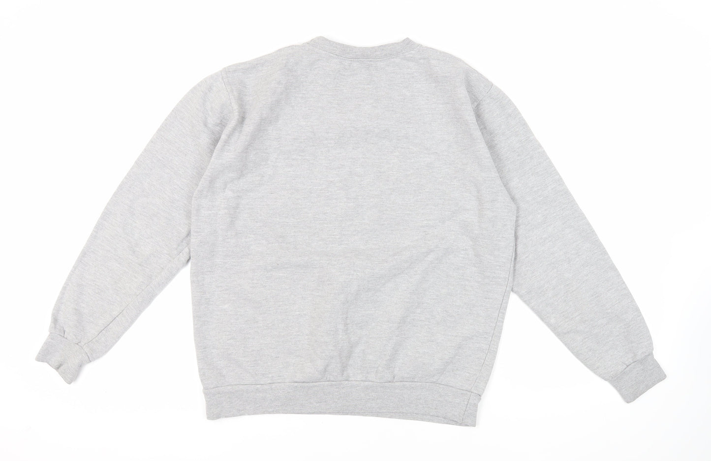 Stars & Stripes Mens Grey Cotton Pullover Sweatshirt Size L - Slogan
