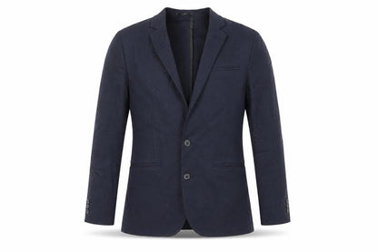 Front view of ASOS men’s blue polyester jacket blazer, size 38, regular