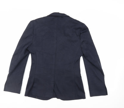 Back view of ASOS men’s blue polyester jacket blazer, size 38, regular