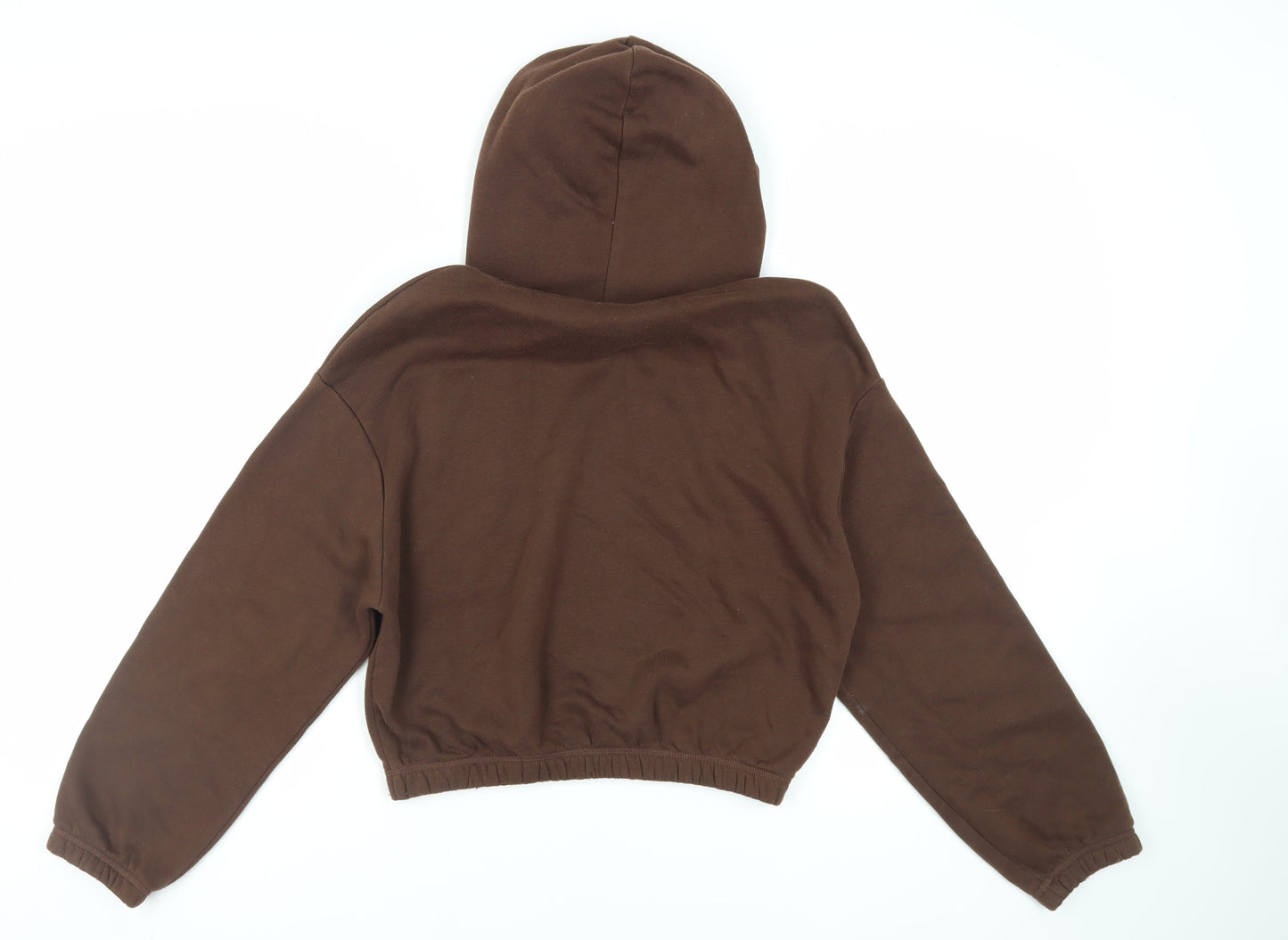 Zara Womens Brown Cotton Pullover Hoodie Size M Pullover