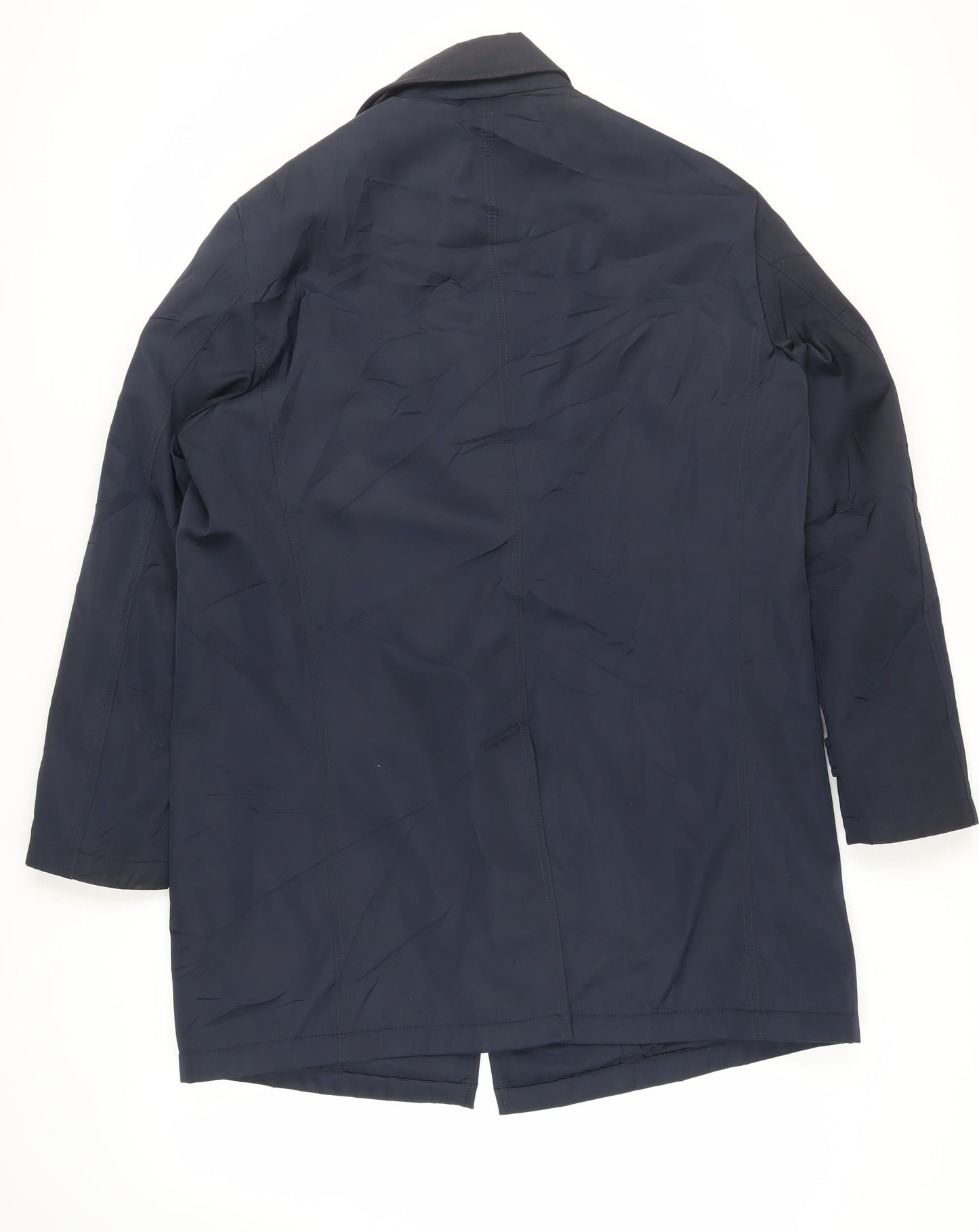 DS Classic Mens Blue Overcoat Coat Size L Button