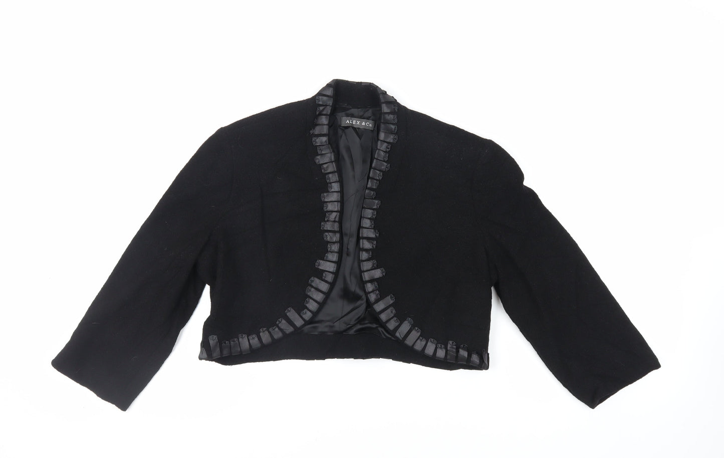 Alex&Co Womens Black Jacket Size 12 - Open