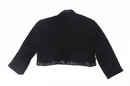 Back view of Alex&Co women’s black jacket, size UK 12, - open