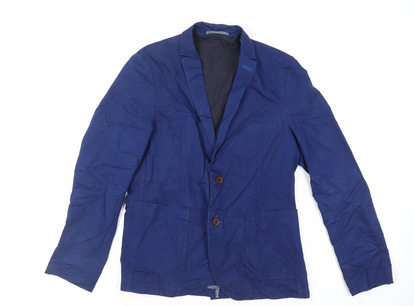 Burton Mens Blue Jacket Blazer Size M Button