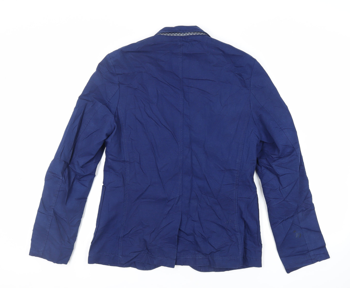 Burton Mens Blue Jacket Blazer Size M Button