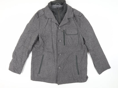 Additional front view of Autograph men’s grey jacket, size L, zip