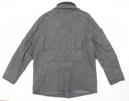 Back view of Autograph men’s grey jacket, size L, zip