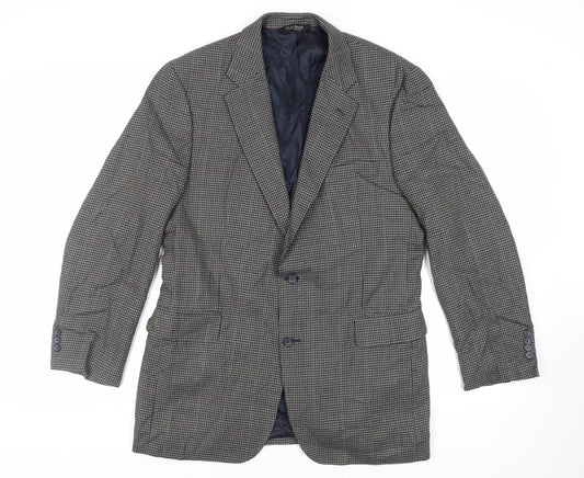 Jos. A. Bank Mens Grey Geometric Wool Jacket Blazer Size 42 Regular