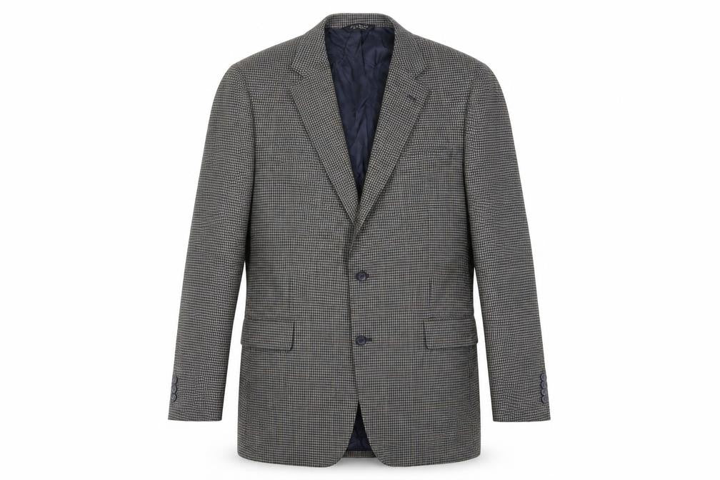 Jos. A. Bank Mens Grey Geometric Wool Jacket Blazer Size 42 Regular