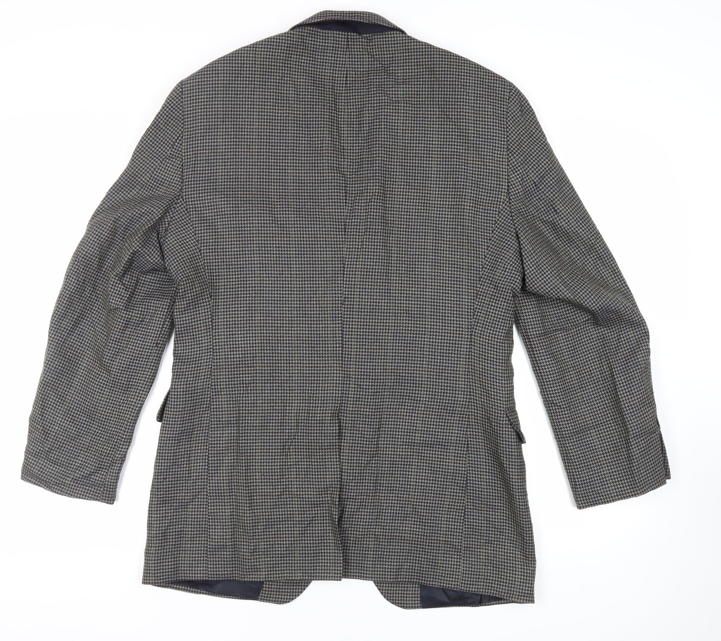 Jos. A. Bank Mens Grey Geometric Wool Jacket Blazer Size 42 Regular